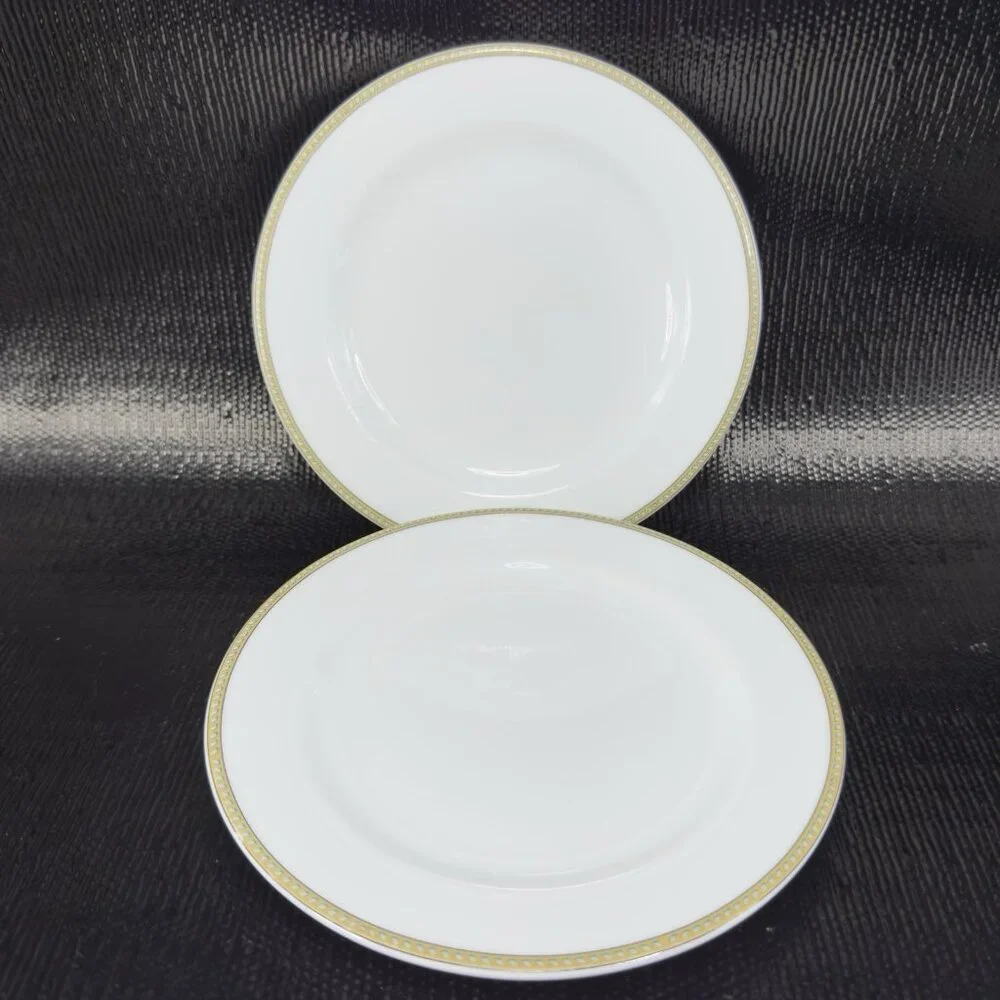 Fortessa Decorated Edges Porcelain 6inch Plate‎ Dish Set 4 Plates Dishes Vintage